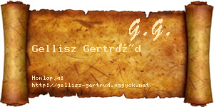 Gellisz Gertrúd névjegykártya